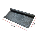 Heavy Duty Weed Control PP Woven Fabric Weed Mat Gardening Plant 0.92m x 20m - Rear View