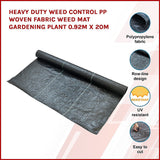 Heavy Duty Weed Control PP Woven Fabric Weed Mat Gardening Plant 0.92m x 20m - Side View