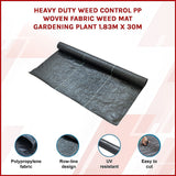 Heavy Duty Weed Control PP Woven Fabric Weed Mat Gardening Plant 1.83m x 30m - Side View
