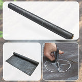 Heavy Duty Weed Control PP Woven Fabric Weed Mat Gardening Plant 1.83m x 30m - Rear View