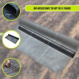 Heavy Duty Weed Control PP Woven Fabric Weed Mat Gardening Plant 1.83m x 30m - Close-Up Angle