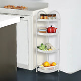 Shower Corner Shelf White Caddy Bathroom Shelves Organiser Bath Storage Rack 4 - Front View