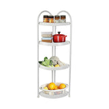 Shower Corner Shelf White Caddy Bathroom Shelves Organiser Bath Storage Rack 4 - Top-Down View