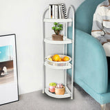 Shower Corner Shelf White Caddy Bathroom Shelves Organiser Bath Storage Rack 4 - Rear View