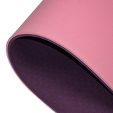 8mm TPE Yoga Mat Exercise Fitness Gym Pilates Non Slip Dual Layer - Rear View