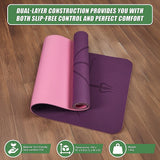 8mm TPE Yoga Mat Exercise Fitness Gym Pilates Non Slip Dual Layer - Extra Image
