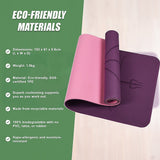 8mm TPE Yoga Mat Exercise Fitness Gym Pilates Non Slip Dual Layer - Extra Image