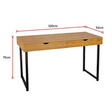 Wood Computer Desk PC Laptop Table Gaming Desk Home Office Study Furniture - Close-Up Angle