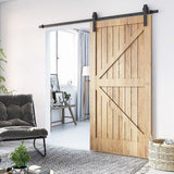 1.8m Sliding Barn Door Hardware Heavy Duty Sturdy Kit - Front View