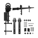 1.8m Sliding Barn Door Hardware Heavy Duty Sturdy Kit - Rear View