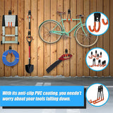 12-Pack Wall Mount Garage Hooks Tool Storage Workshop Organiser Heavy Duty Steel - Close-Up Angle