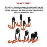 12-Pack Wall Mount Garage Hooks Tool Storage Workshop Organiser Heavy Duty Steel - Extra Image