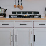 5 x 128mm Kitchen Handle Cabinet Cupboard Door Drawer Handles square Black furniture pulls - Rear View