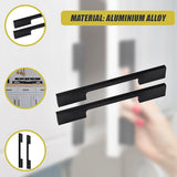 5 x 128mm Kitchen Handle Cabinet Cupboard Door Drawer Handles square Black furniture pulls - Close-Up Angle