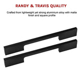 5 x 128mm Kitchen Handle Cabinet Cupboard Door Drawer Handles square Black furniture pulls - Extra Image