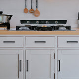 5 x 160mm Kitchen Handle Cabinet Cupboard Door Drawer Handles square Black furniture pulls - Rear View