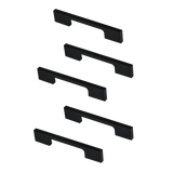 5 x 96mm Kitchen Handle Cabinet Cupboard Door Drawer Handles square Black furniture pulls