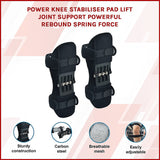 Power Knee Stabiliser Pad Lift Joint Support Powerful Rebound Spring Force - Side View