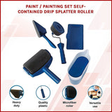 Paint / Painting Set Self-Contained Drip Splatter Roller - Side View