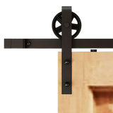 2M Big Spoke Wheel Sliding Barn Door Hardware