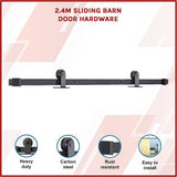2.4m Sliding Barn Door Hardware - Side View