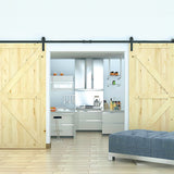 3.6m Sliding Barn Door Hardware - Front View