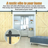 3.6m Sliding Barn Door Hardware - Top-Down View