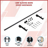 1.8m Sliding Barn Door Hardware - Side View