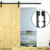 1.8m Sliding Barn Door Hardware - Top-Down View