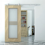 Sliding Barn Door Hardware Stainless Steel - Front View