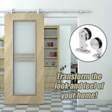 Sliding Barn Door Hardware Stainless Steel - Top-Down View