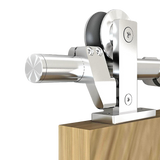 Sliding Barn Door Hardware Stainless Steel - Close-Up Angle