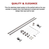 Sliding Barn Door Hardware Stainless Steel - Extra Image