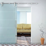 Sliding Barn Door Hardware Stainless Steel - Front View