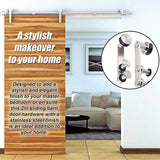 Sliding Barn Door Hardware Stainless Steel - Top-Down View