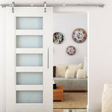 Sliding Barn Door Hardware Stainless Steel - Rear View