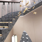 Brushed Nickel Bracket for Glass Balustrade Panels - Set of 2 - Front View