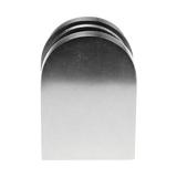 Brushed Nickel Bracket for Glass Balustrade Panels - Set of 2 - Top-Down View