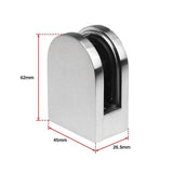 Brushed Nickel Bracket for Glass Balustrade Panels - Set of 2 - Extra Image