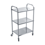 3 Tiers Food Trolley Cart Stainless Steel Utility Kitchen Dining Service