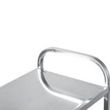 3 Tiers Food Trolley Cart Stainless Steel Utility Kitchen Dining Service - 45-Degree Angle