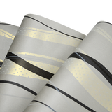 Wallpaper Flocking Simple Curves Non-woven Wall Paper Roll - Top-Down View