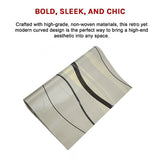 Wallpaper Flocking Simple Curves Non-woven Wall Paper Roll - Close-Up Angle