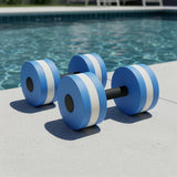2x Water Aerobics Dumbbell EVA Aquatic Barbell Aqua Fitness - Front View