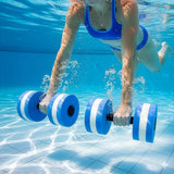 2x Water Aerobics Dumbbell EVA Aquatic Barbell Aqua Fitness - Rear View