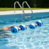 2x Water Aerobics Dumbbell EVA Aquatic Barbell Aqua Fitness - Low Angle