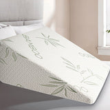 Cool Gel Memory Foam Bed Wedge Pillow Cushion Neck Back Support Sleep with Cover - Front View