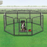 8 Panel Heavy Duty Pet Dog Playpen Puppy Exercise Fence Enclosure Cage - Front View