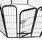 8 Panel Heavy Duty Pet Dog Playpen Puppy Exercise Fence Enclosure Cage - Top-Down View