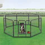 8 Panel Heavy Duty Pet Dog Playpen Puppy Exercise Fence Enclosure Cage - Front View
